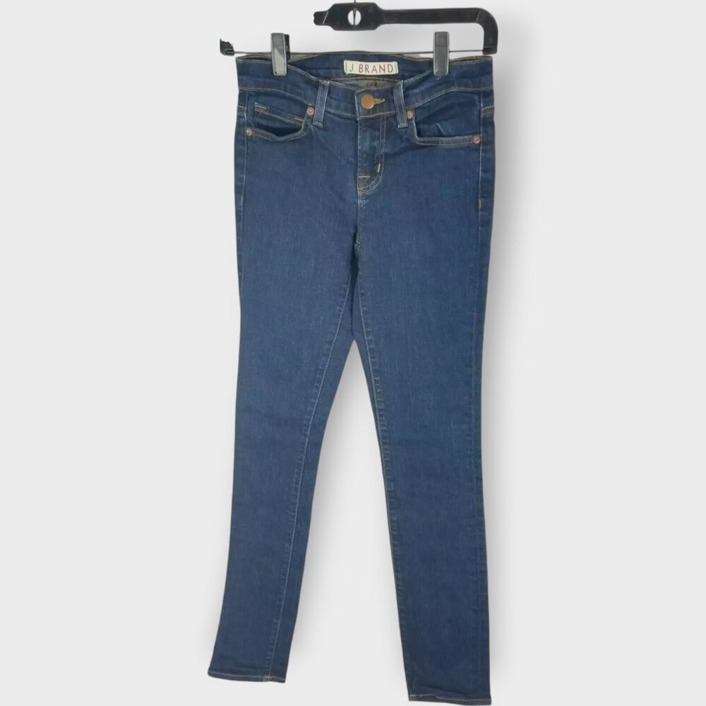 J Brand Skinny Leg Jeans Pure Blue Stretch Low Rise Neutral Capsule Size 24